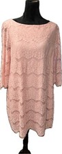 Jessica Howard Shift Dress Lace Blush Pink Color Size 18 Rayon Cotton Nylon NWT