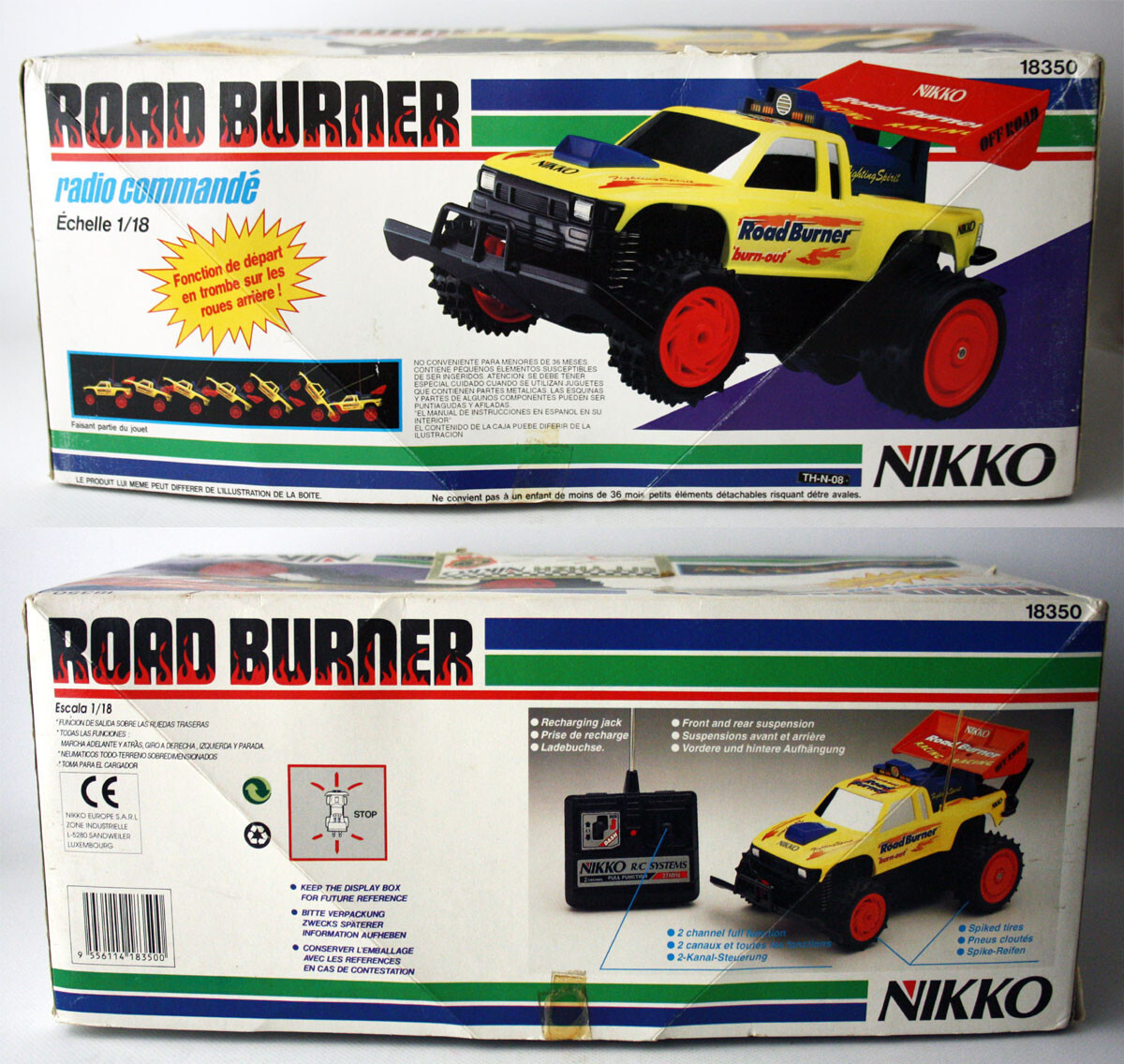 RARE VINTAGE 90'S NIKKO ROAD BURNER BURN OUT TURBO RADIO CONTROL 1