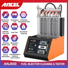 ANCEL ANJ600 Ultrasonic Fuel Injector Cleaner Tester Machine for Car Motorcycle