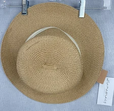 Nanamacs Womens Light Brown 100% Paper Sun Hat One Size New
