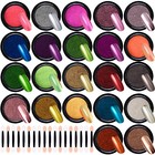 Chrome Nail Dipping Powder Metallic Mirror Effect for Nail Art Gel Polish 22Jars