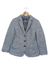 WALBUSCH Damen Blazer Gr. 38/M Blau Meliert K...