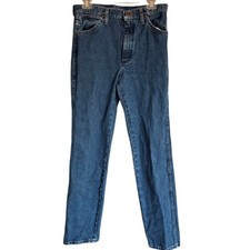Wrangler Cowboy Cut Mens 30 x 34 Slim Fit Straight Leg Denim Blue Jeans 936GBK