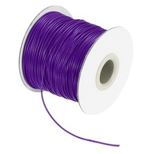 Waxed Cord 1mm Waxed Thread 87 Yard Wax String Leather Cord Dark Purple