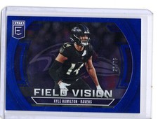 Kyle Hamilton 2025 Donruss Elite Field Vision Insert Blue Parallel 25/75 