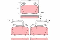 1 X Bremsbelagsatz BremsbeläGe TRW GDB1392 FüR Alfa Romeo