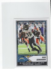 #284 Gus Edwards 2024 Panini Sticker Collection Mini Los Angeles Chargers