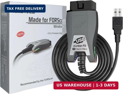 VGATE vLinker FS USB FORScan OBD2 Adapter for HS/MS-CAN Auto Switch, Wire OBD2 U