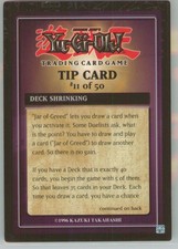 Yu-Gi-Oh! Tip Card #11/50 Exodia Decks 1996
