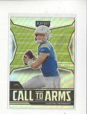 2021 Playoff Call to Arms Silver Prizm #14 Justin Herbert Chargers
