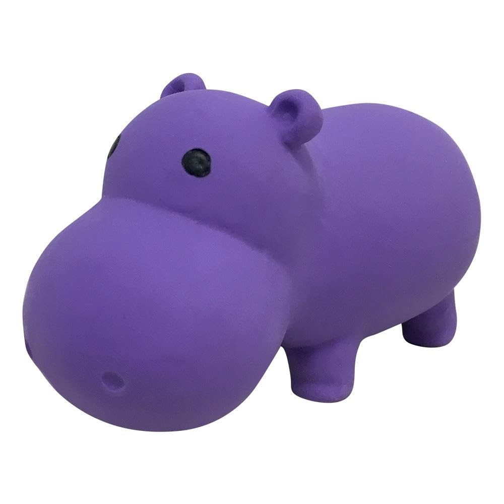 FOUFIT 85646 Zoo Chew Latex Dog Toy Hippo 5 Inch Squeaky Pla