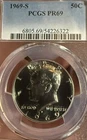 1969-S Kennedy Half Dollar PCGS PR69 Proof 50C Superb Mirror Fields