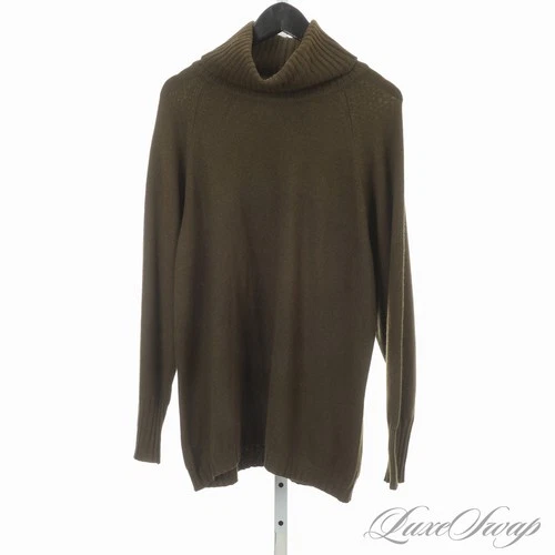 Cashmere Cashmere Made in Scotland Dark Green 100% Cashmere Turtleneck Sweater L