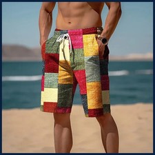Men's Summer Quick Dry Beach Pants Casual Fitness Shorts Breathable Board Shorts