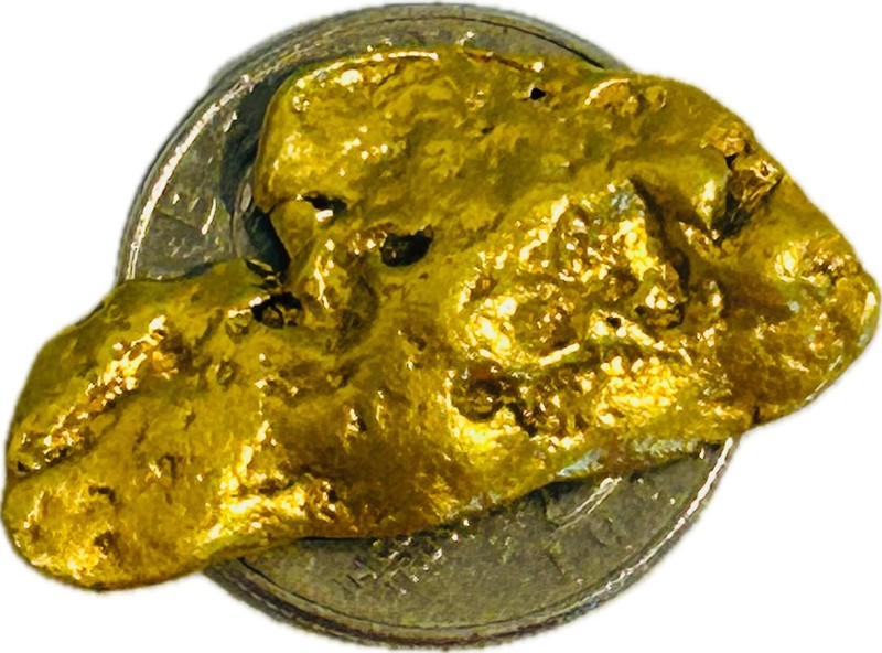 Gold Nugget Alaskan  Natural Placer 11.115 Grams Napoleon Creek High Purity 94%
