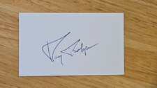 RAY BOLGER SIGNED 3x5 INDEX CARD AUTOGRAPH - ...