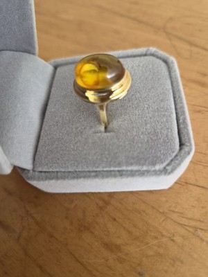 Gold Ring 585 mit Bernstein