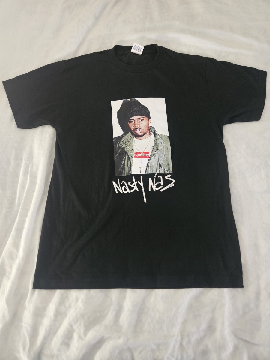 ? Supreme x Nas “Nasty Nas” Tee ? Black Medium ? New Without 