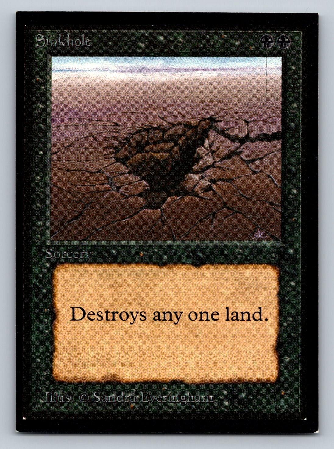 Sinkhole International Edition *Check Description C NM Magic: The Gathering