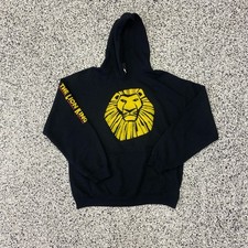 Vintage Disney The Lion King Mens Large Spell Out Broadway Play Hoodie