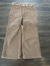Vintage NWT 1970s USA Liberty Youth Kids Brown Corduroy Pants Size 4, 21 X 16