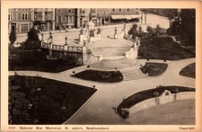 Vintage National War Memorial Postcard St. John's Newfoundland PEO