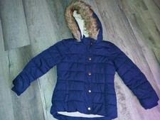 Old Navy Girl's Long Sleeve Full Zip Sherpa Lined Hooded blue Puffer Jacket XL