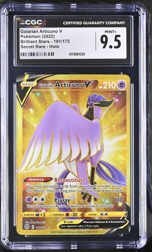 Galarian Articuno V graded CGC 9.5 for sale on eBay