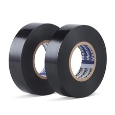 2 Rolls Black Electrical Tape 3/4in x 65ft Waterproof Vinyl Flame Retardant PVC