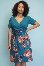 Shein Women Plus Size Floral Wrap Mini Dress – Sleeveless Flower Print