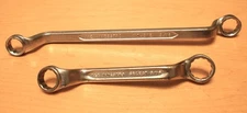Vintage Indestro Pair Of Short And Long 1/2" X 9/16" Offset Box End Wrenches