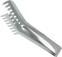Spaghettizange, Servierzange Edelstahl, 20Cm, Ergonomische Grillzange, Silber