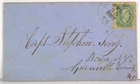1860s CONFEDERATE CIVIL WAR COVER WITH 10 CENT CONFEDERATE STAMP CSA #11-AD