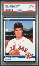1984 Roger Clemens RC Rookie Fleer Update #U27 Red Sox Graded PSA 8 NM MINT