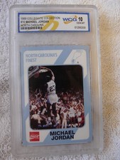 1989 Michael Jordan Collegiate Collection card # 16 graded 10 GEM-MT