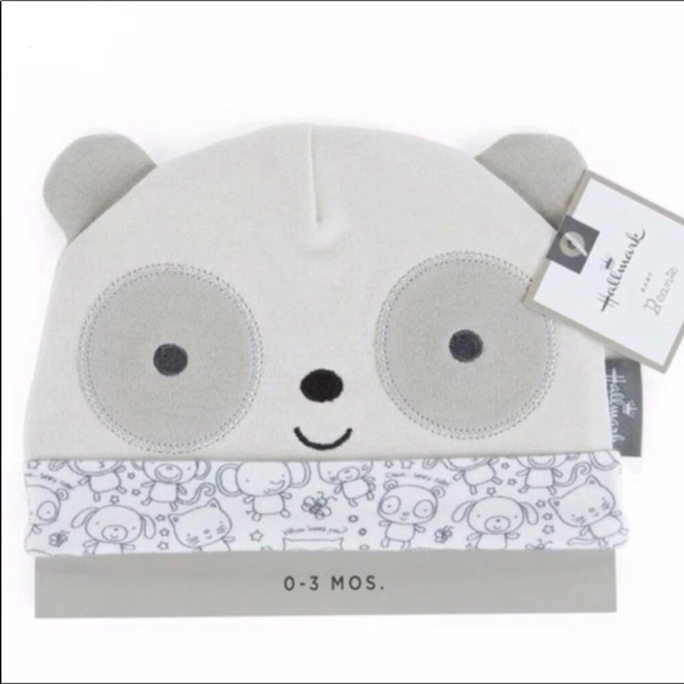 NUEVO Juego de 4 Gorros Hallmark Bebé Animal Recién Nacido Sombrero 0-3 Meses Foto 4 de 4