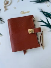 Brown Leather notebook cover A5 binder 6 rings. Perfect leather gift 2026.