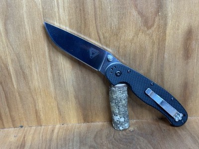Ontario RAT 1.5 MagnaCut Plain Blade 3.25'' Black G10 Handle Near Mint!