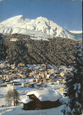 Davos GR panorama with Schatzalp Strela and Schiahoerner