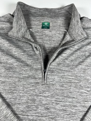 Pro Tour Golf Long Sleeve Shirt Men's Large Gray 1/4 Zip Mock Neck P9 - Afbeelding 3 van 10