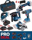 Bosch 18 Volt Profi-Set GSR 18 V-21 GWS 18V-8 GBH 18 V-22 GKS 18 V GST 18V-LI B