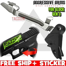 AGGRESSIVE ARMS RAZZOR STEALTH BLACK EDITION TRIGGER FOR GLOCK GEN 3 4 WITH BAR