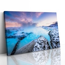 Blue Lagoon Reykjavik Iceland Canvas Framed Print Picture Wall Art