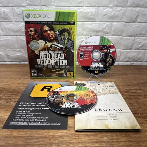 Red Dead Redemption Game of the Year Edition (Xbox 360) w/Map Tested