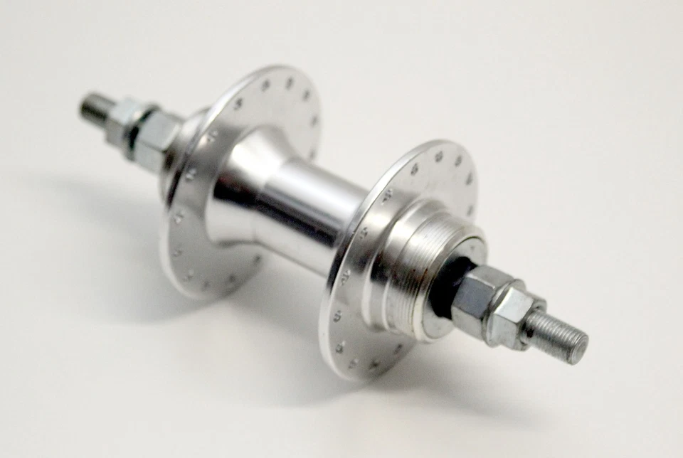 Fixie oder Singlespeed Bike Hinterradnabe 2 x Gewinde Alu für Schraubzahnkranz - Bild 2 von 2