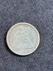 1875 CC below  Seated Liberty Dime  VF