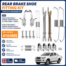 FOR ISUZU D-MAX TFS87 1.9TD /TFS86TT 2.5T REAR BRAKE SHOE FITTING KIT 2012-2024