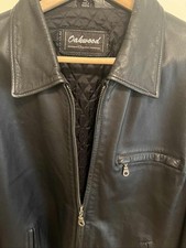 Oakwood Classic Black Leather Jacket Mens XL Quilted Lining