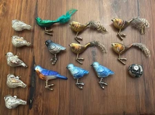 Old World Christmas bird collection Tree glass birds and owl great condition! 