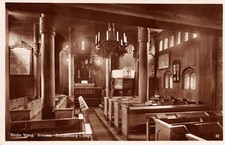 712792) AK Innenansicht Kirche Wang im Riesengebirge Schlesien gelaufen 1932